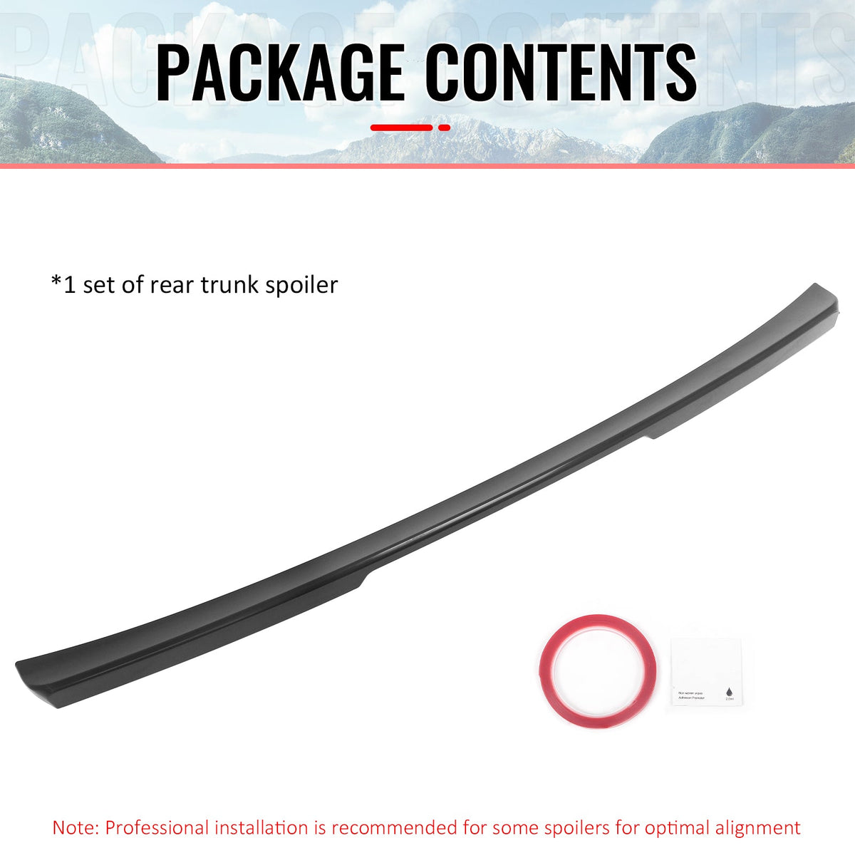 2001-2007 Benz C-Class W203 Sedan 4-Door IKON Style Unpainted Black Trunk Spoiler ABS