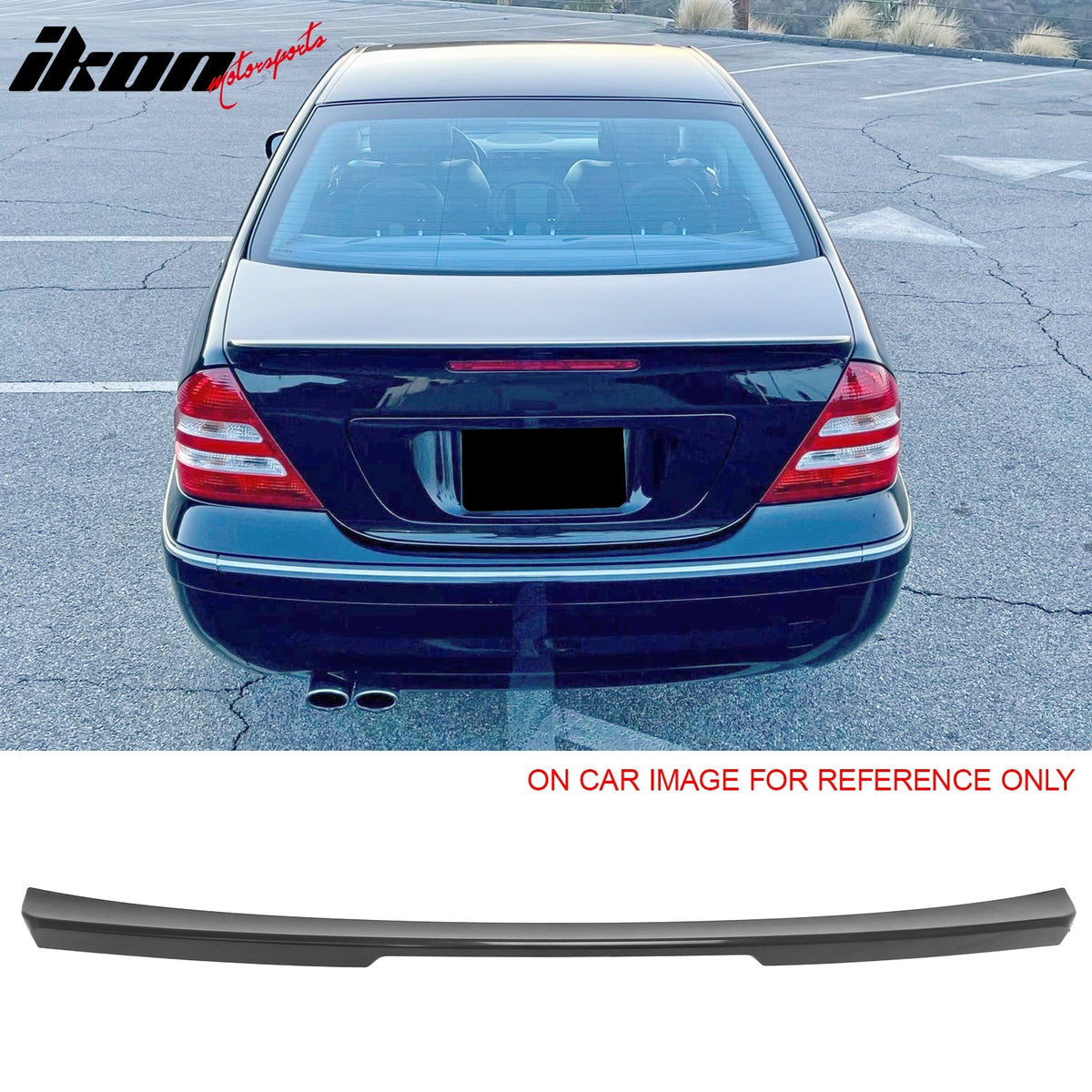 2001-2007 Benz C-Class W203 Sedan 4-Door IKON Style Unpainted Black Trunk Spoiler ABS