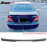 2001-2007 Benz C-Class W203 Sedan 4-Door IKON Style Unpainted Black Trunk Spoiler ABS