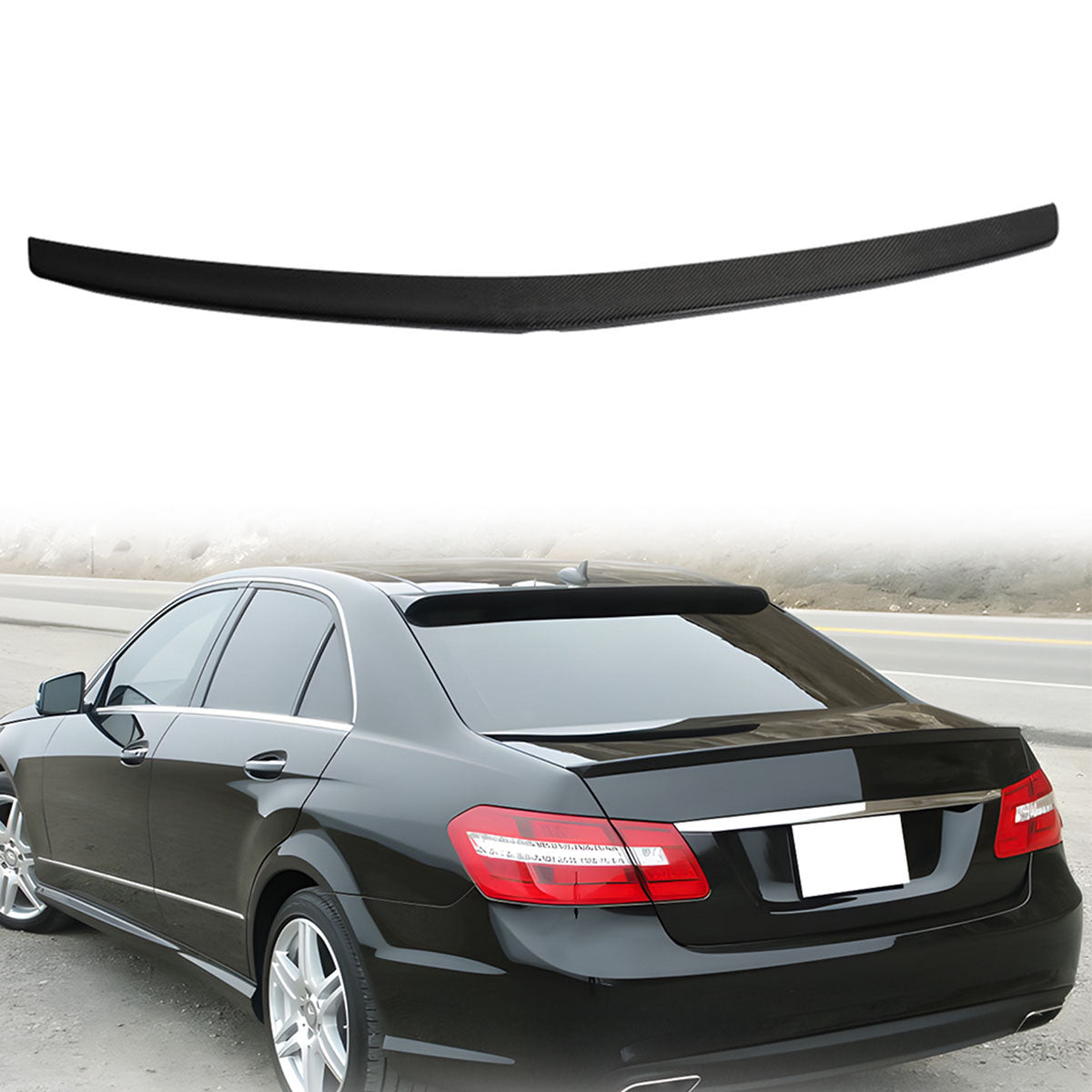 2010-2016 Mercedes-Benz W212 Sedan E-Class Trunk Spoiler Carbon Fiber