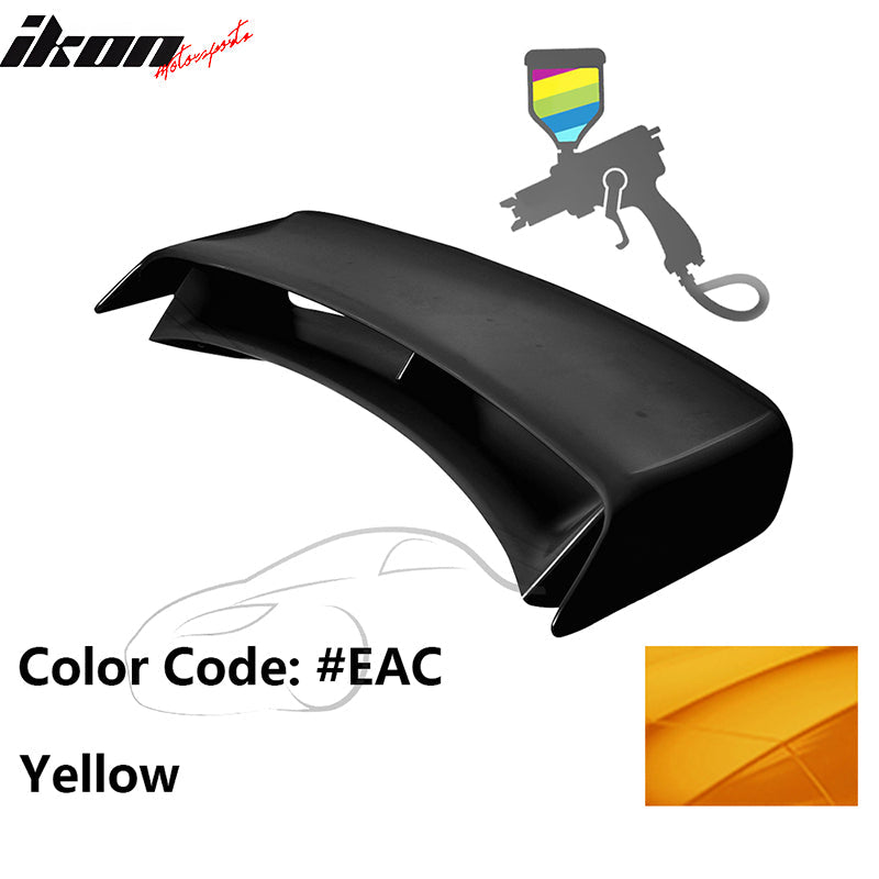 2009-2021 Nissan 370Z Coupe 2PCS Stand Up Rear Trunk Deck Lid Spoiler Wing Lip Nismo Style ABS Plastic Painted #EAC Yellow