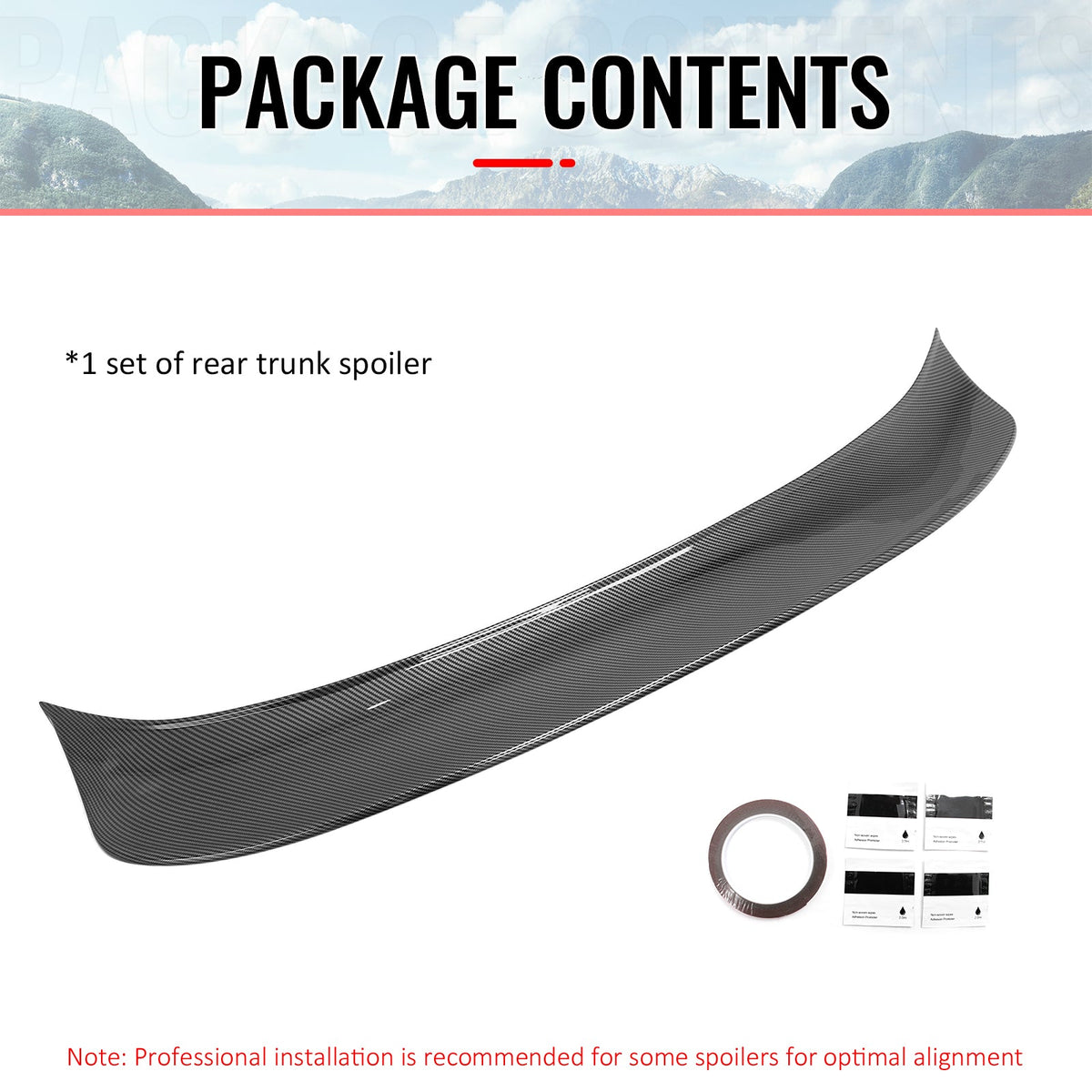 2023-2026 Nissan Z (400Z) Duckbill Style Trunk Spoiler Carbon Fiber Print ABS