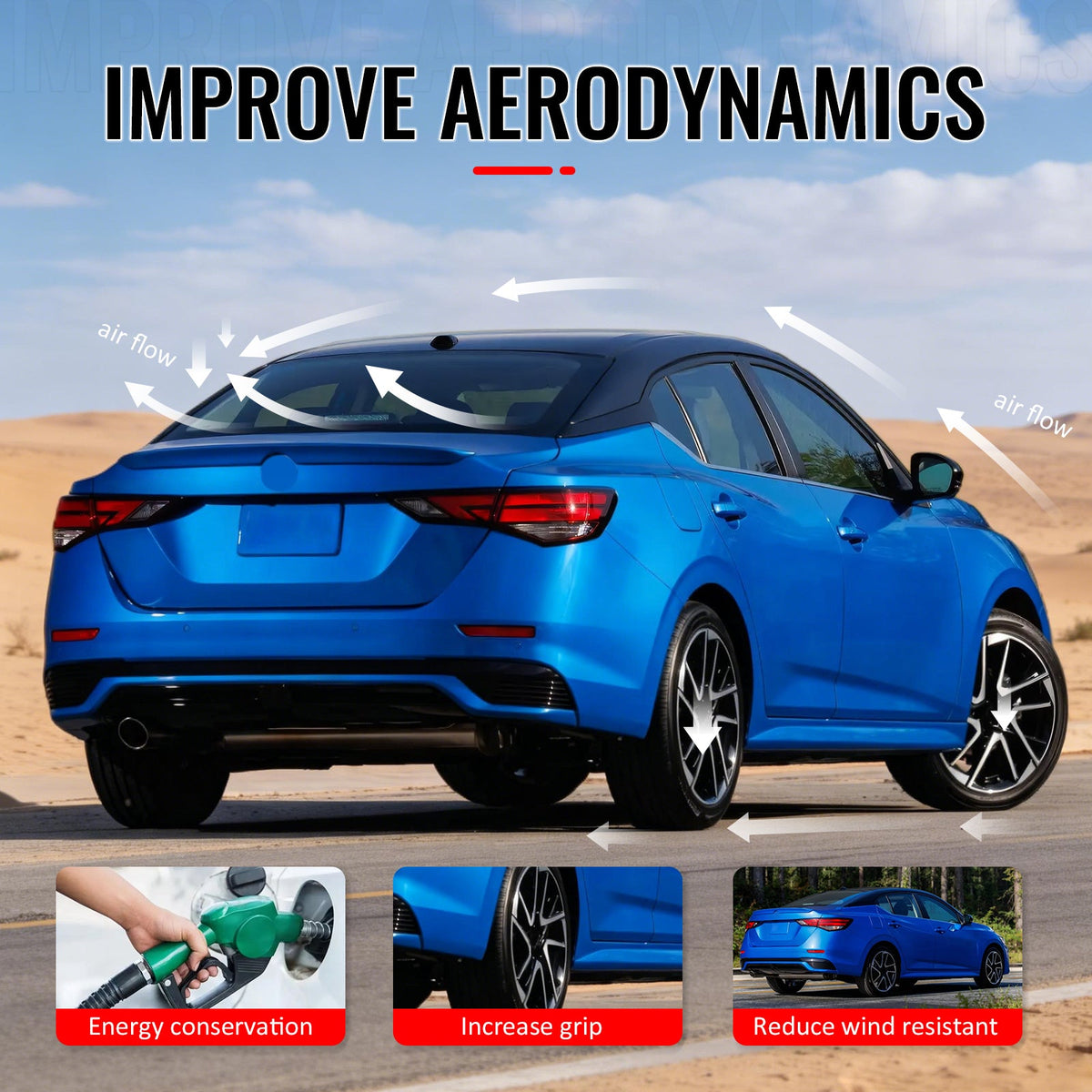 2020-2025 Nissan Sentra SR Carbon Fiber Print Rear Trunk Spoiler Wing ABS