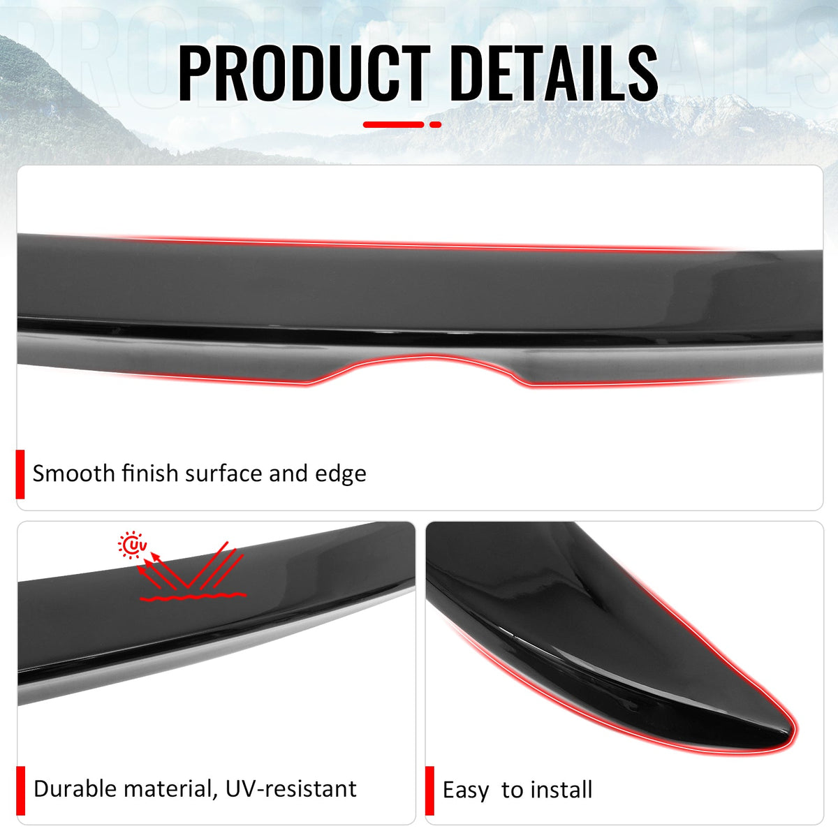 Rear Trunk Spoiler Wing for Nissan Sentra 2020-2025 SR Style Gloss Black ABS