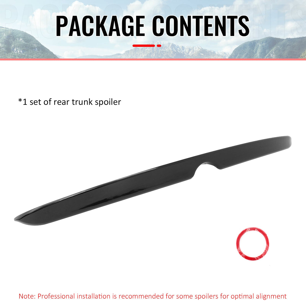 Rear Trunk Spoiler Wing for Nissan Sentra 2020-2025 SR Style Gloss Black ABS