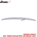 05-09 Subaru Legacy Sedan Black Rear Spoiler Wing LED Brake Light FRP