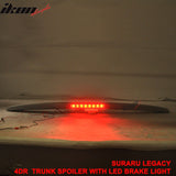 05-09 Subaru Legacy Sedan Black Rear Spoiler Wing LED Brake Light FRP