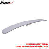10-14 Subaru Legacy Sedan Black Rear Spoiler Wing LED Brake Light FRP