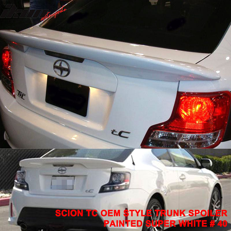 2011-2016 Scion tC Painted Color ABS Rear Spoiler Wing