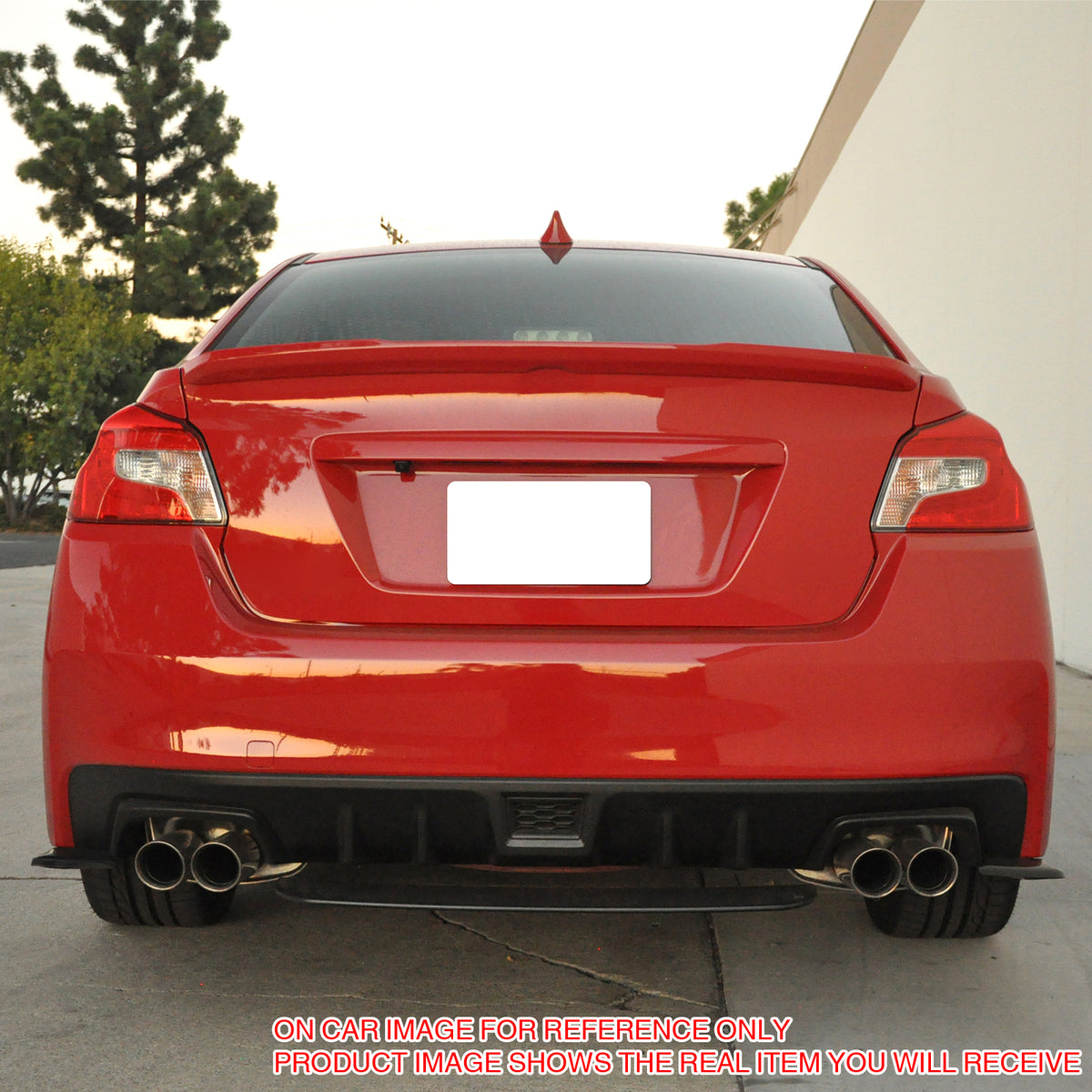 Rear Bumper Lip Diffuser for Subaru WRX STI 2015-2021 STI Style Gloss Black