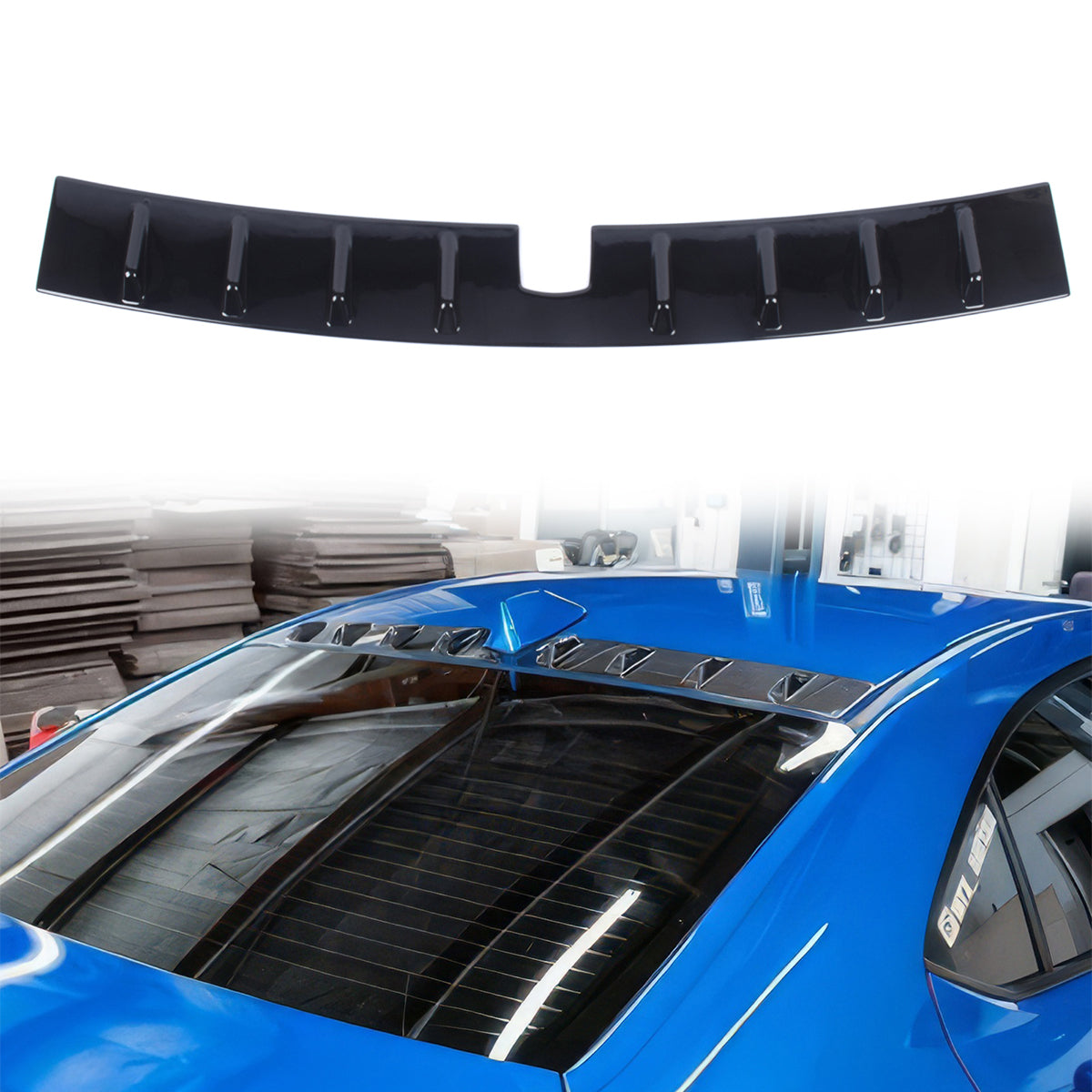 2012-2016 Subaru WRX STI Japan Style Gloss Black Rear Roof Spoiler ABS