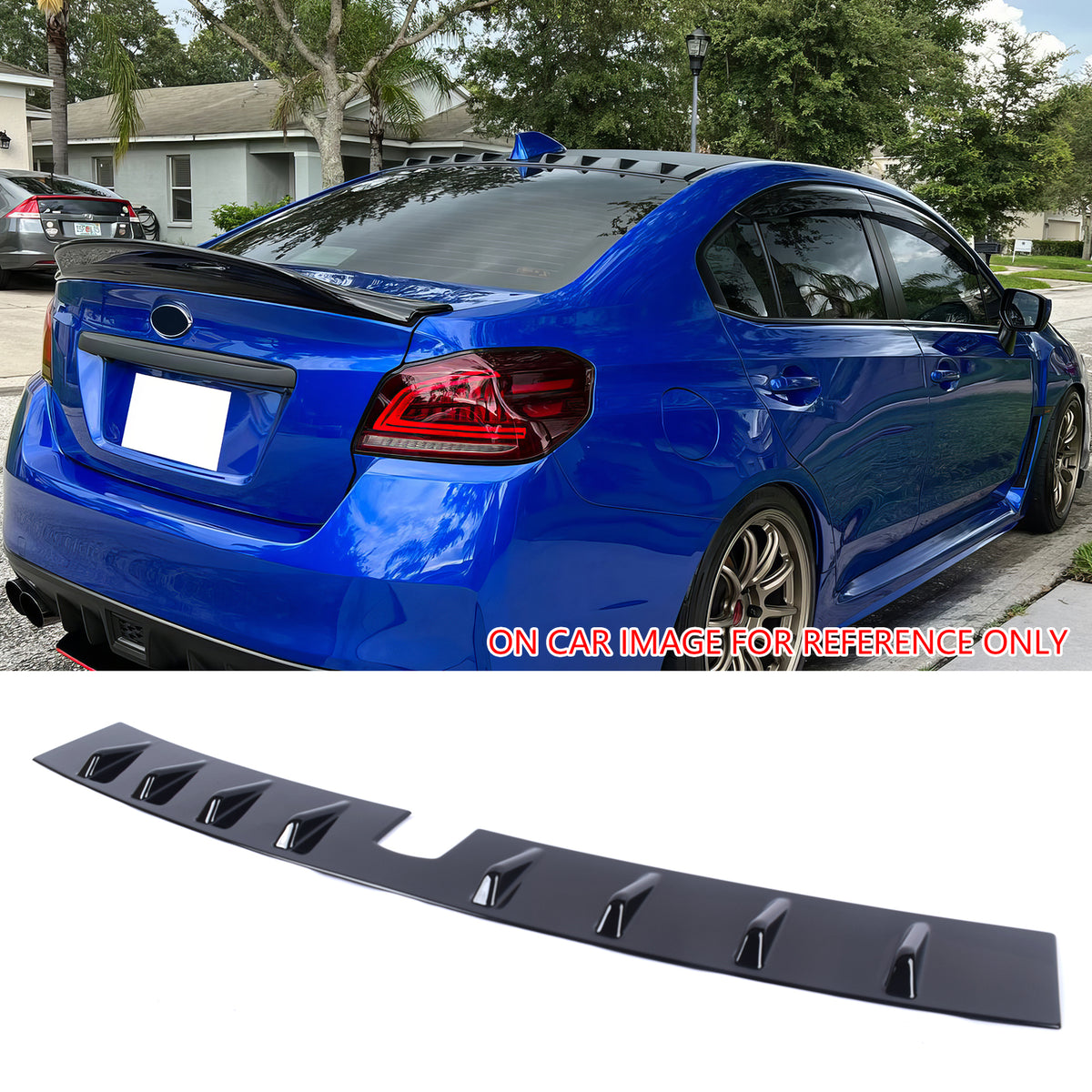 2012-2016 Subaru WRX STI Japan Style Gloss Black Rear Roof Spoiler ABS