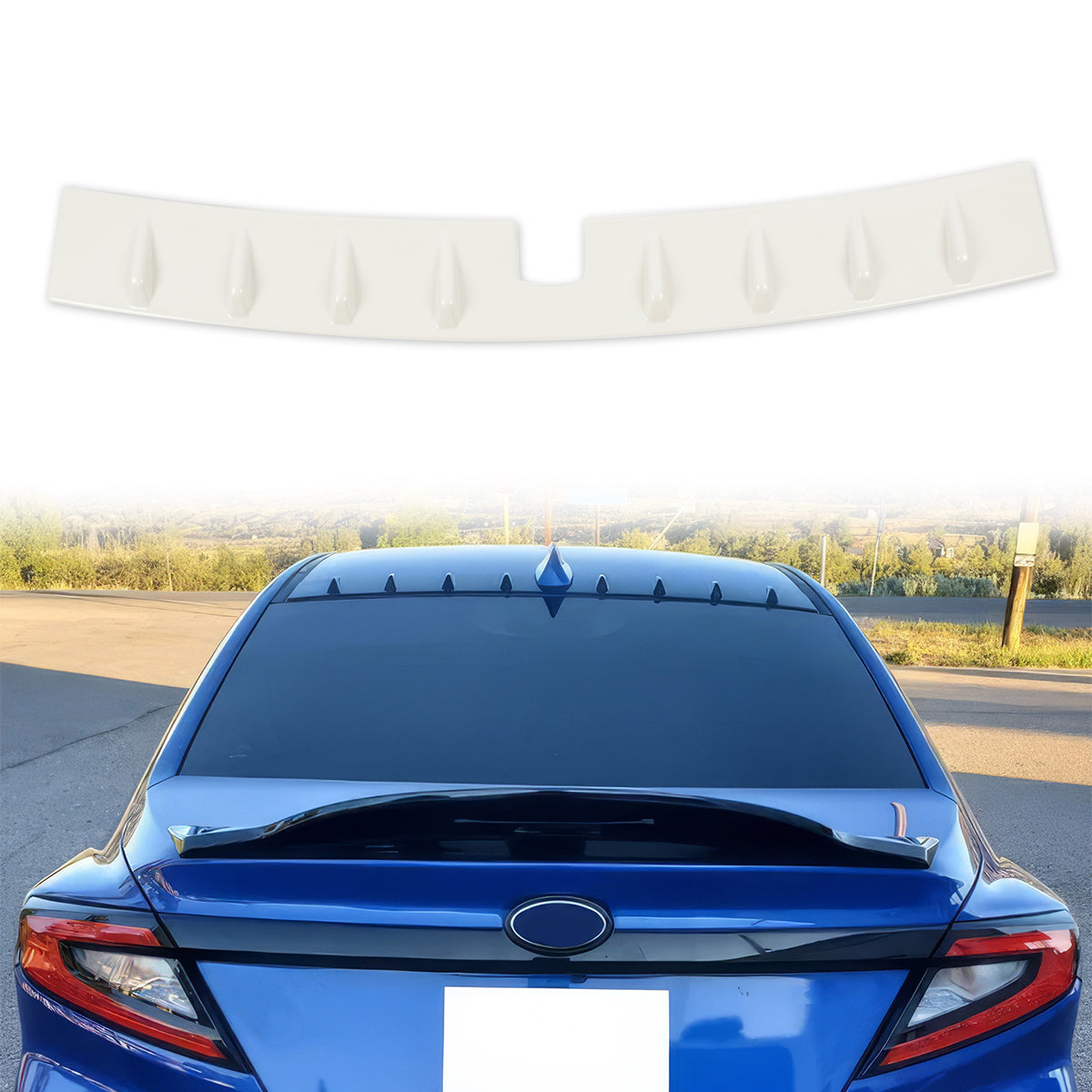 Roof Spoiler for Subaru WRX STI 2012-2016 Japan Style Painted Pearl White