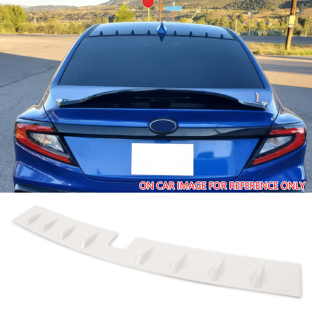 Roof Spoiler for Subaru WRX STI 2012-2016 Japan Style Painted Pearl White