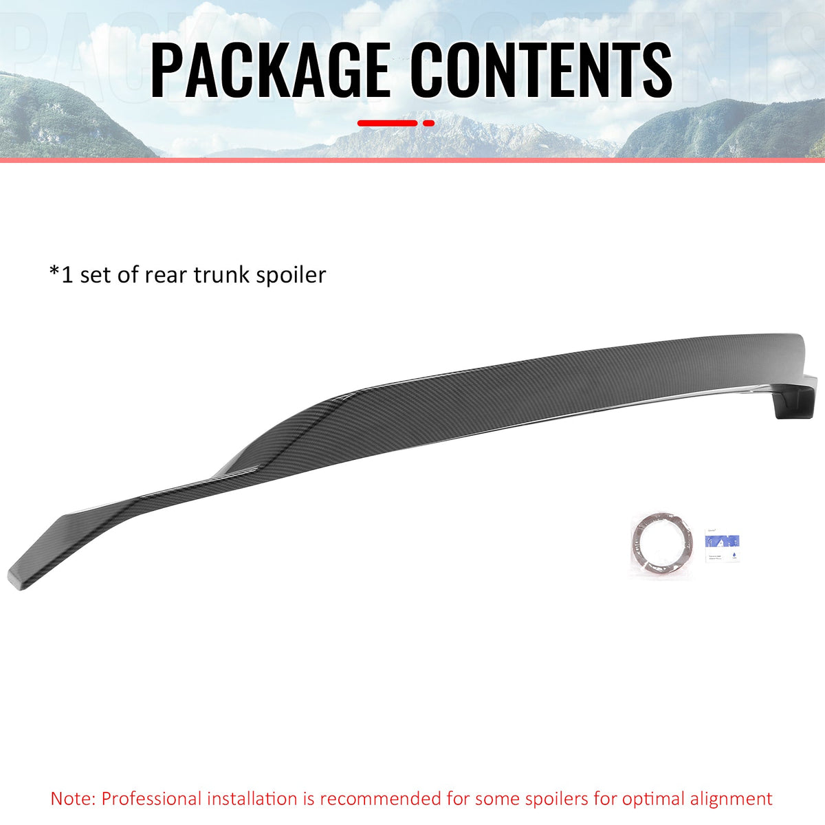 2025-2026 Toyota Camry XV80 9th R Style Carbon Fiber Print Trunk Spoiler ABS