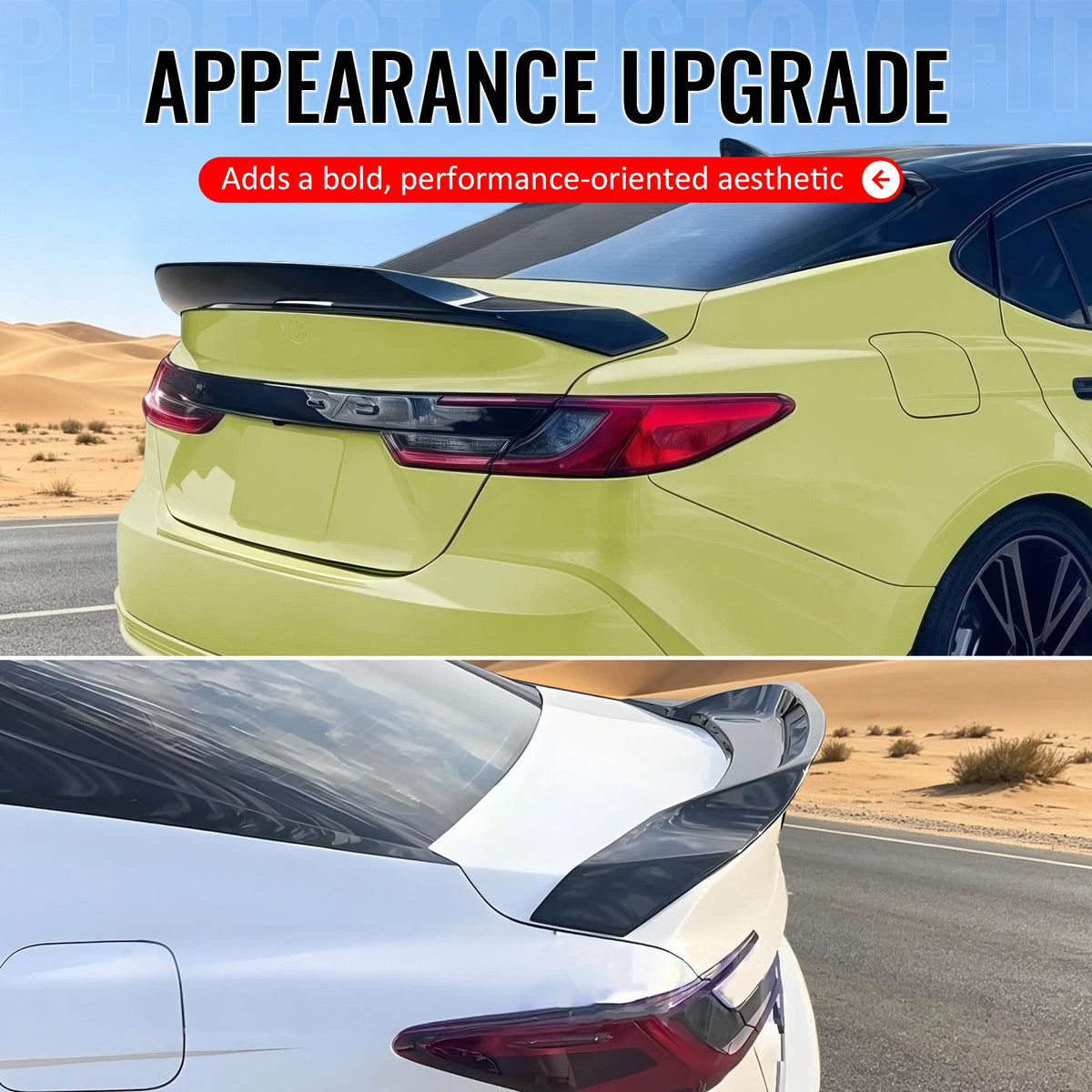 2025-2026 Toyota Camry XV80 9th R Style Gloss Black Trunk Spoiler ABS