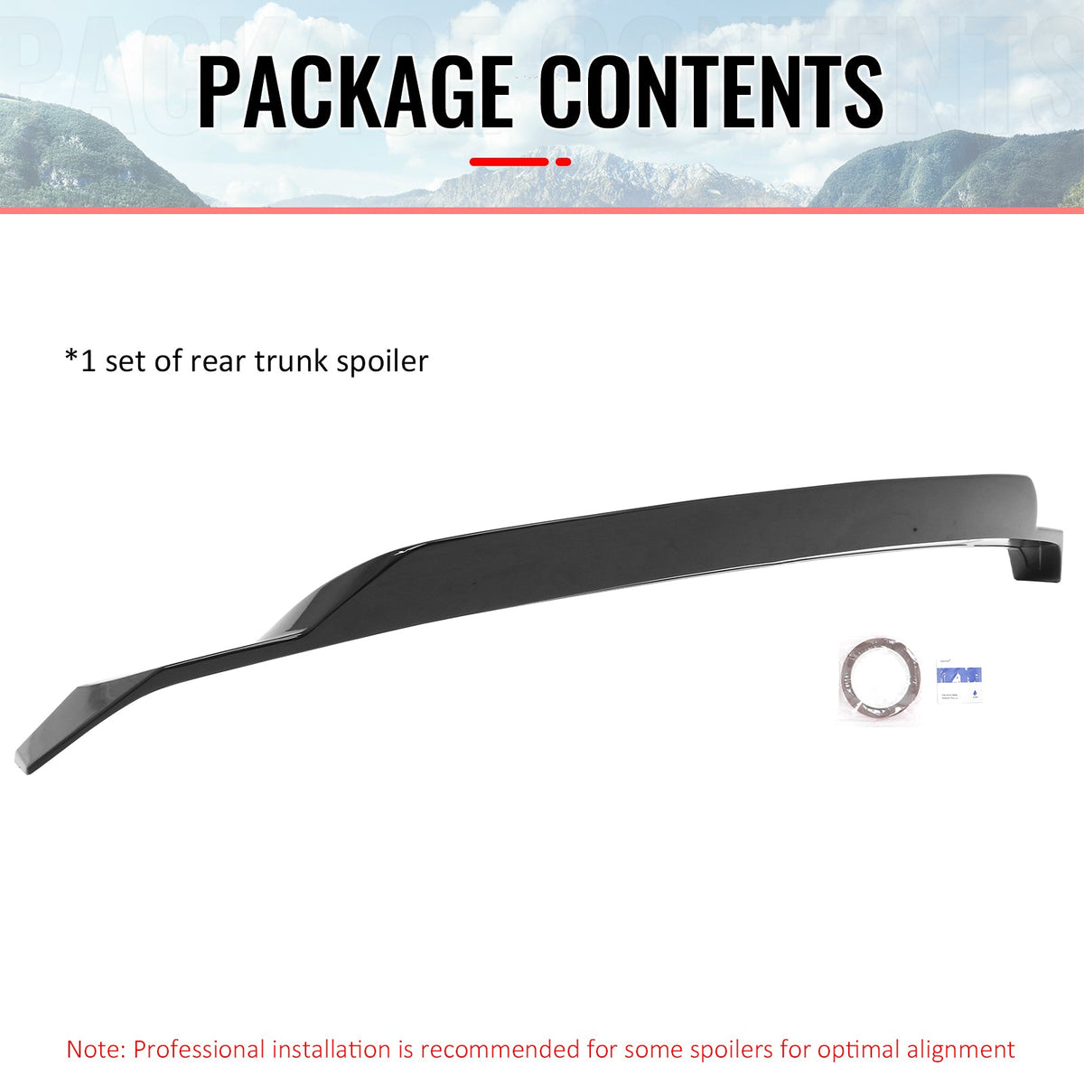 2025-2026 Toyota Camry XV80 9th R Style Gloss Black Trunk Spoiler ABS