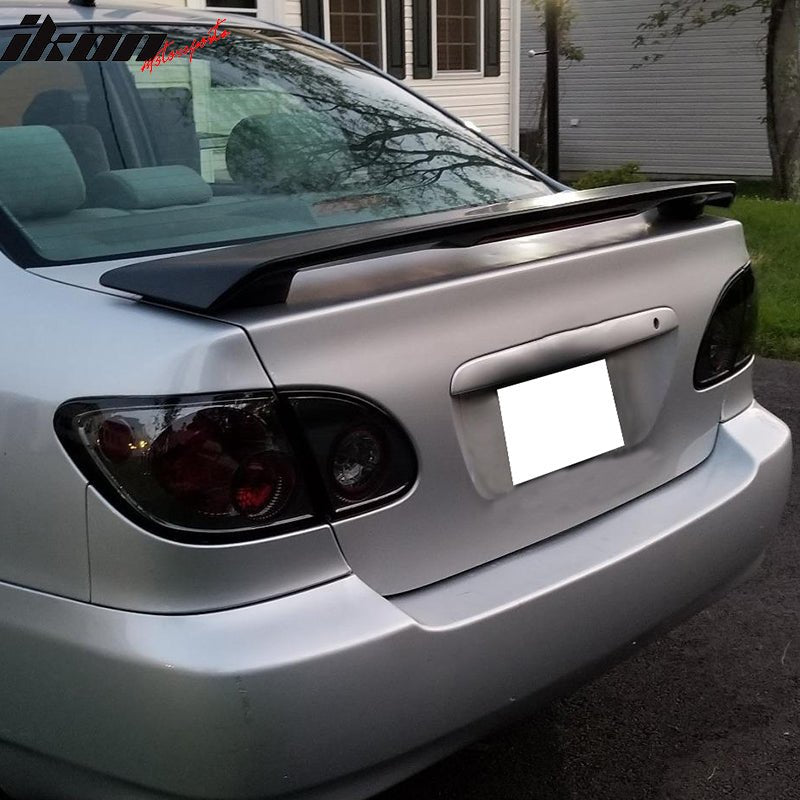 03-08 Toyota Corolla OE Style Matte Black Rear Spoiler Wing LED Brake