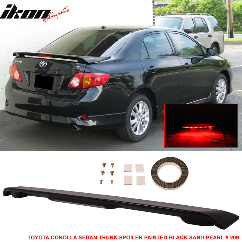 2009-2013 Toyota Corolla Sedan Trunk Spoiler with 3RD LED Brake Light