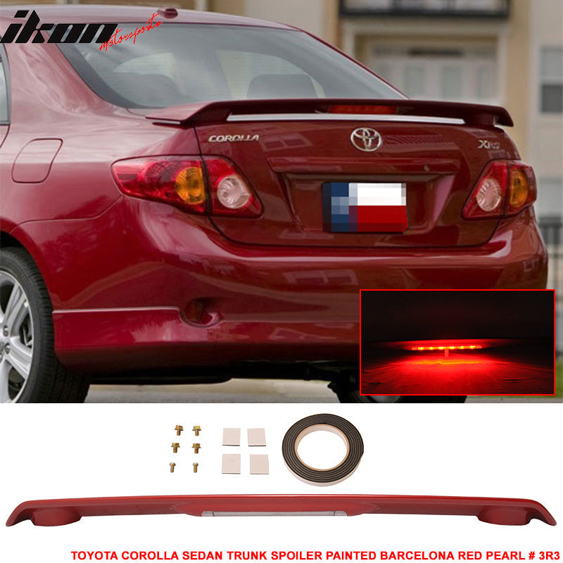 2009-2013 Toyota Corolla Sedan Trunk Spoiler with 3RD LED Brake Light