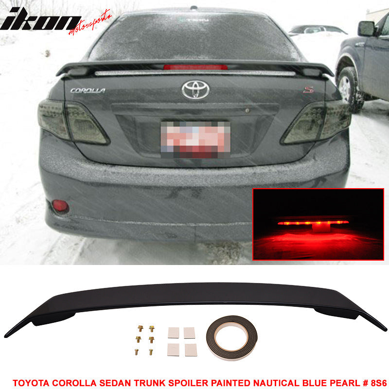 2009-2013 Toyota Corolla Sedan Trunk Spoiler with 3RD LED Brake Light
