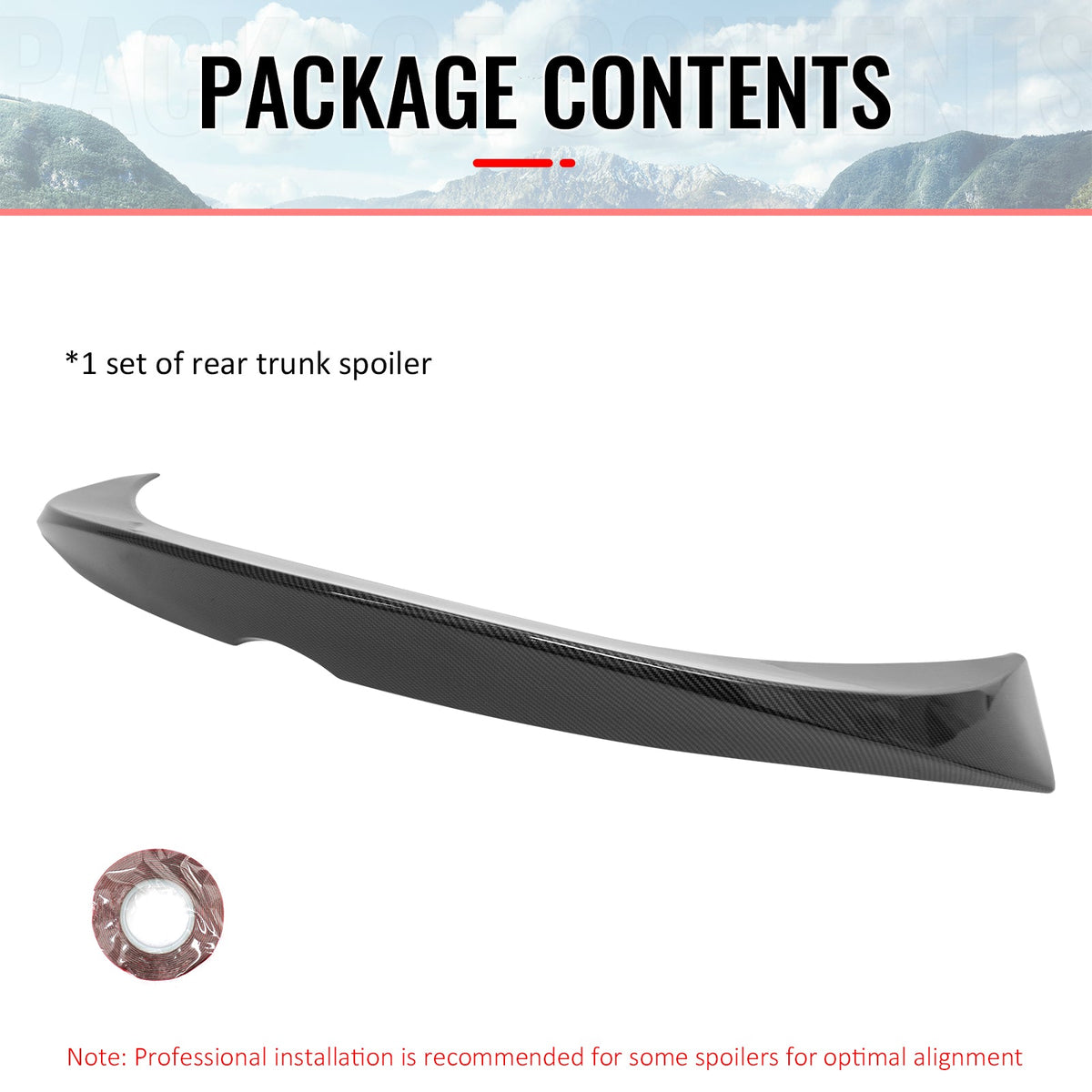 Trunk Spoiler for Toyota GR Corolla Hatchback 2019-2026 JDM Style Carbon Fiber Print ABS