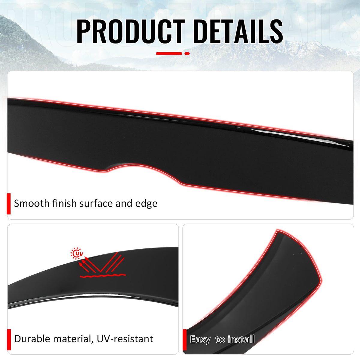 Trunk Spoiler for Toyota GR Corolla Hatchback 2019-2026 JDM Style Gloss Black ABS