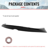 Trunk Spoiler for Toyota GR Corolla Hatchback 2019-2026 JDM Style Gloss Black ABS