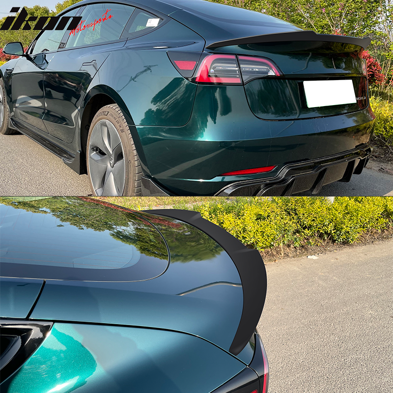 2017-2023 Tesla Model 3 IKON Style Rear Trunk Spoiler Wing ABS