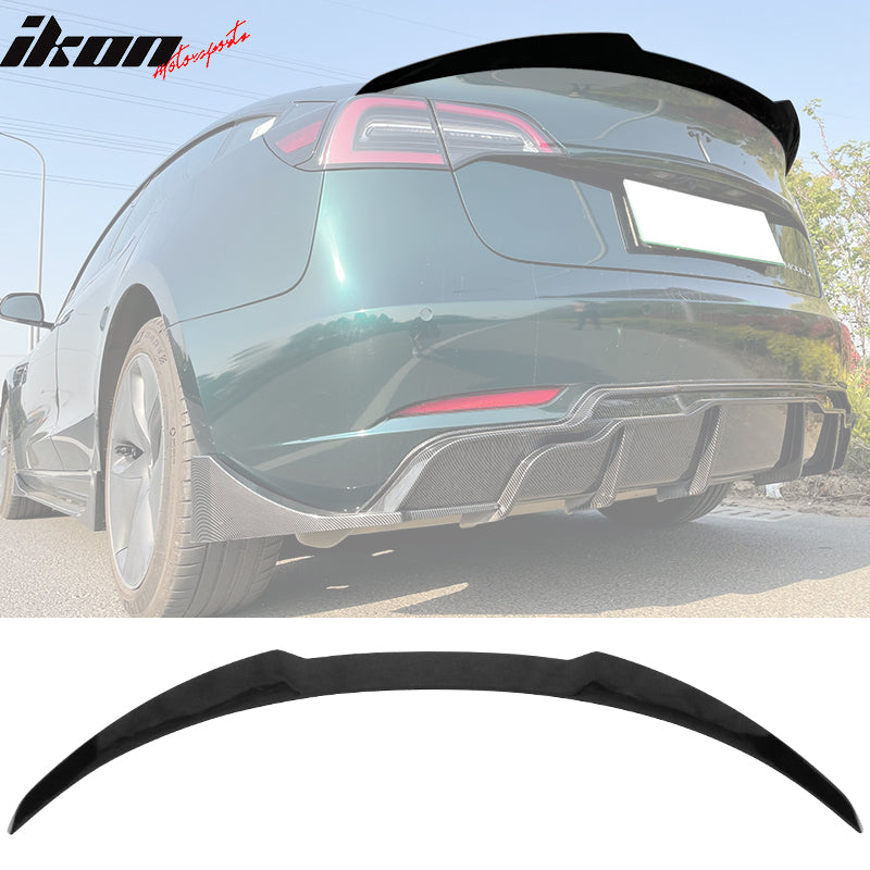 2017-2023 Tesla Model 3 IKON Style Rear Trunk Spoiler Wing ABS