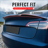 Rear Trunk Deck Lid Wing Lip for Tesla Model 3 2017-2023 MX Style Painted Gloss Black ABS Plastic