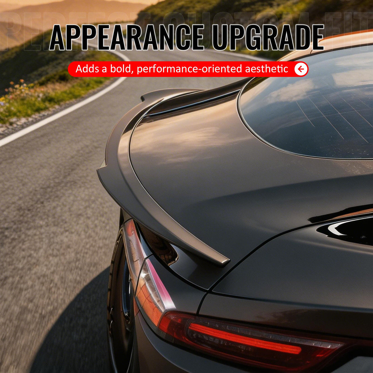 Rear Trunk Deck Lid Wing Lip for Tesla Model 3 2017-2023 MX Style Painted Gloss Black ABS Plastic