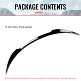Rear Trunk Deck Lid Wing Lip for Tesla Model 3 2017-2023 MX Style Painted Gloss Black ABS Plastic