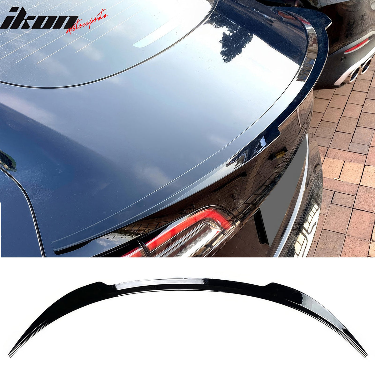 Rear Trunk Deck Lid Wing Lip for Tesla Model 3 2017-2023 MX Style Painted Gloss Black ABS Plastic