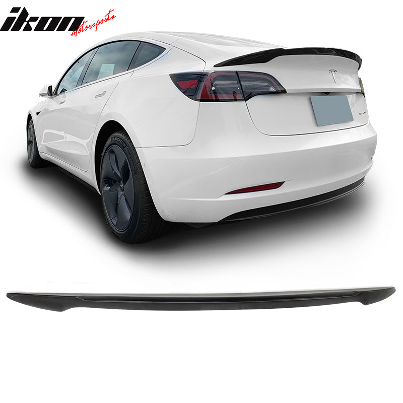 2017-2023 Tesla 3 Sedan 4-Door IKON V Trunk Spoiler ABS