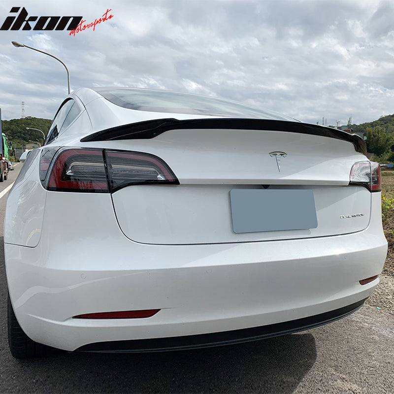 2017-2023 Tesla 3 Sedan 4-Door IKON V Trunk Spoiler ABS