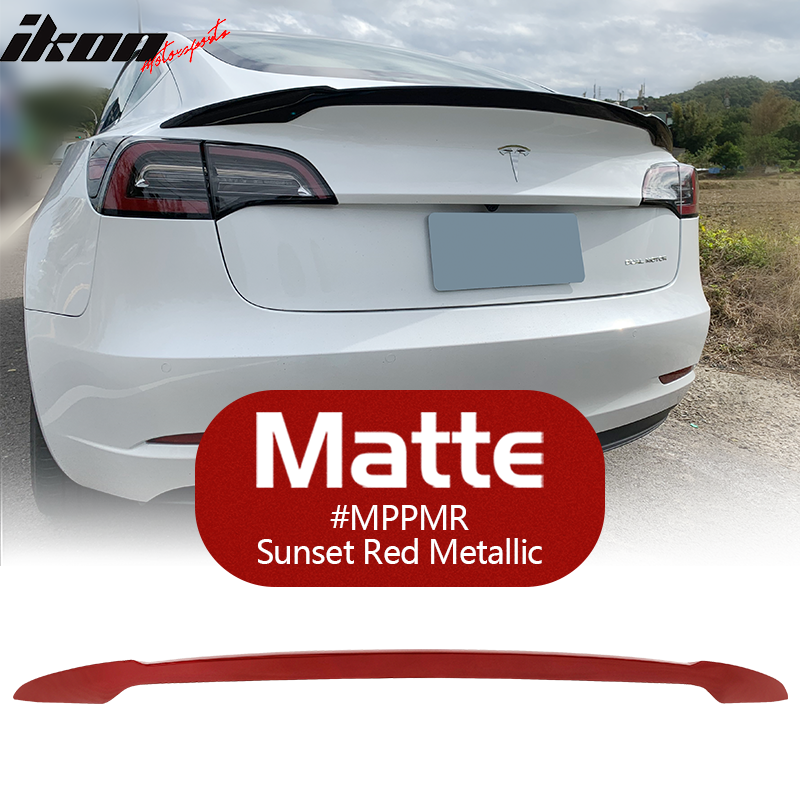 2017-2023 Tesla 3 Sedan 4-Door IKON V Trunk Spoiler ABS