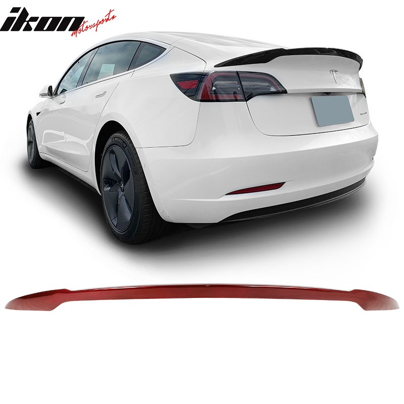 2017-2023 Tesla 3 Sedan 4-Door IKON V Trunk Spoiler ABS