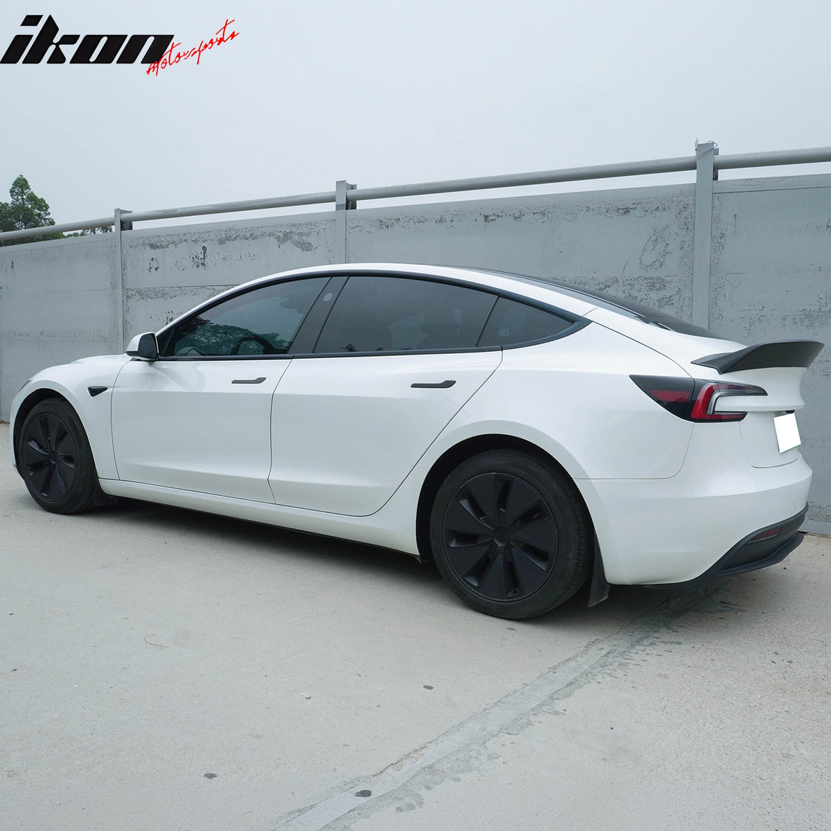 2024-2026 Tesla Model 3 Duckbill IKON Style Trunk Spoiler Matte Black ABS