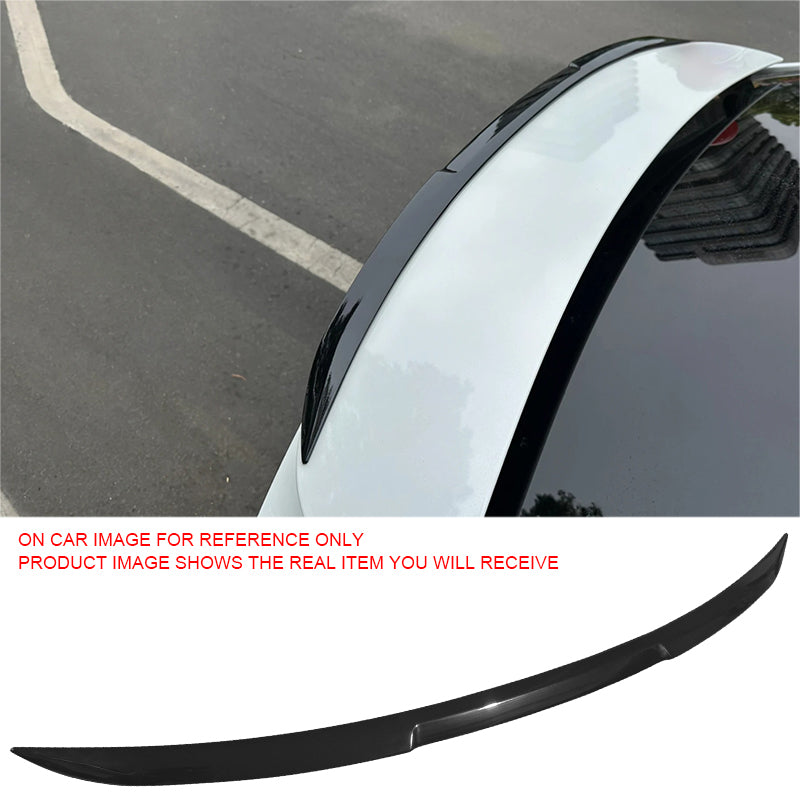 Rear Trunk Spoiler Lip for Tesla Model X 2016-2026 V Style Gloss Black ABS