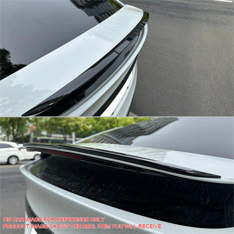 Rear Trunk Spoiler Lip for Tesla Model X 2016-2026 V Style Gloss Black ABS