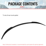 2020-2025 Tesla Model Y (Not Fit Model Y Juniper) Duckbill Rear Trunk Deck Lid Wing Lip Exterior Auto Parts MX Style Painted Gloss Black ABS Plastic