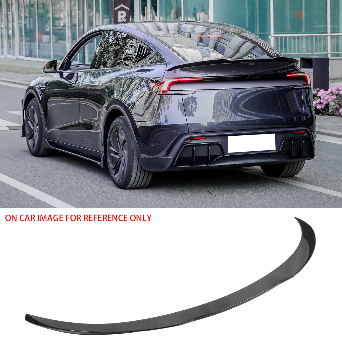 2025-2026 Tesla Model Y Juniper Trunk Spoiler Gloss Black ABS Wing