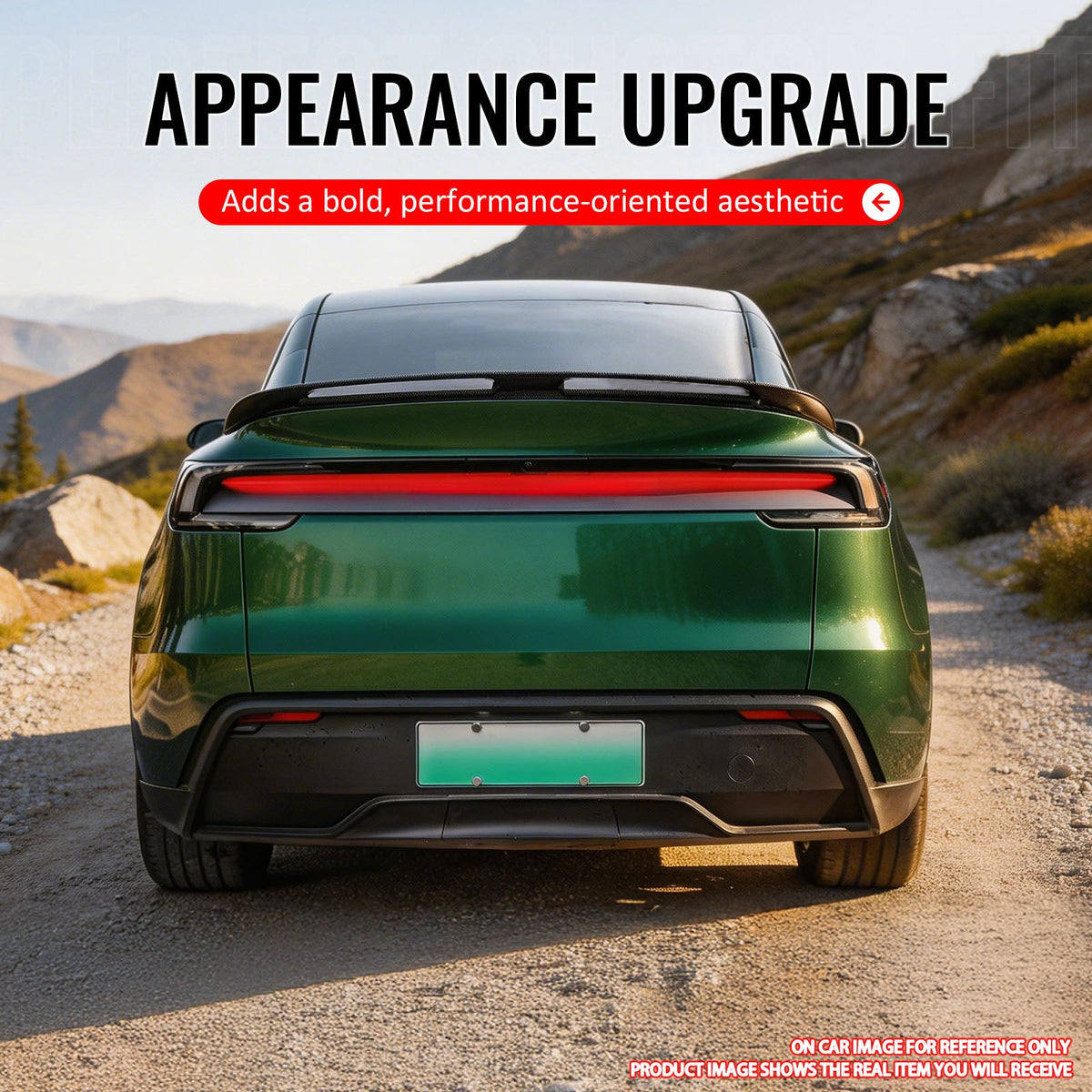 2025-2026 Tesla Model Y Trunk Spoiler IKON V2 Style Gloss Black ABS Plastic Rear Trunk Lid Spoiler Wing Lip
