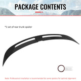 2025-2026 Tesla Model Y Trunk Spoiler IKON V2 Style Gloss Black ABS Plastic Rear Trunk Lid Spoiler Wing Lip