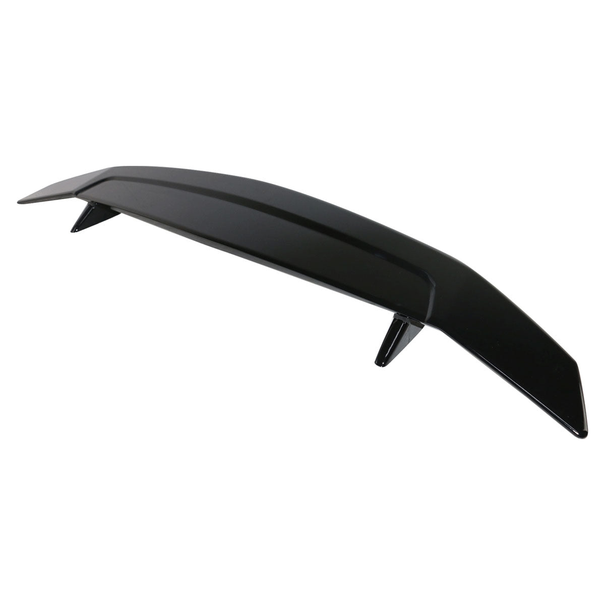 Rear Spoiler Wing Lip Wing for Universal Fitment 2 Post Gloss Black ABS