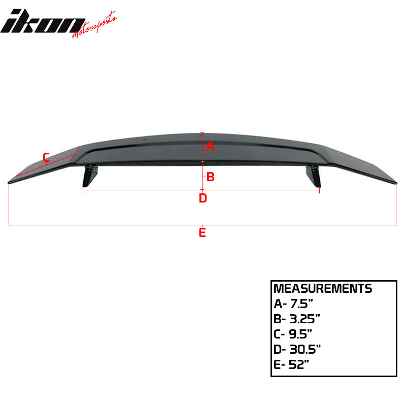 Universal Fitment 2 Post Matte Black Rear Spoiler Wing Lip Wing ABS