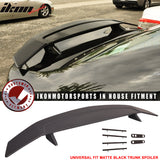 Universal Fitment 2 Post Matte Black Rear Spoiler Wing Lip Wing ABS