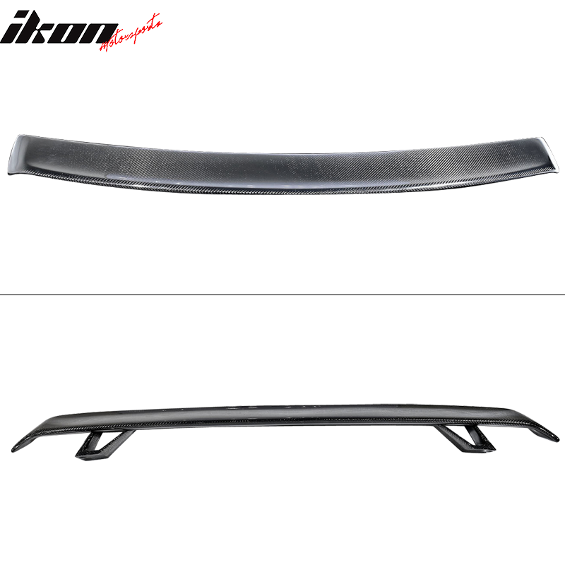 Universal Fitment Black Rear Trunk Spoiler Wing Lip Carbon Fiber CF