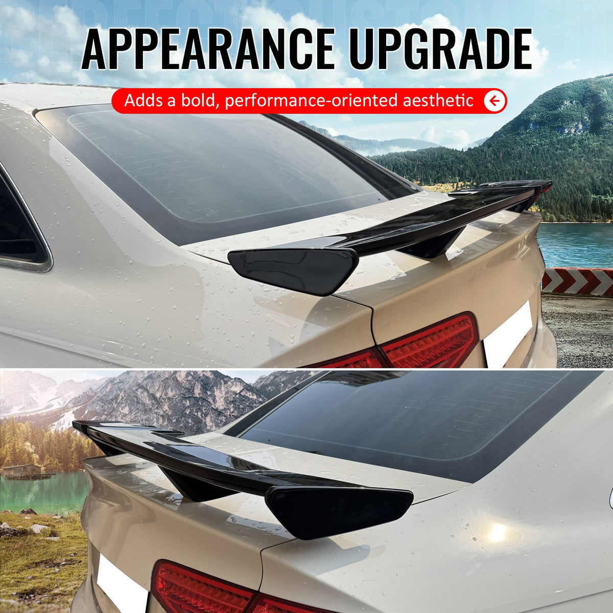 2017-2024 Audi A4 S4 54'' PRO Style Matte Black Rear Trunk Spoiler Wing Lip ABS